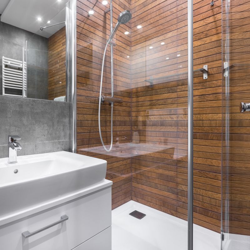 Modern Shower with Bench